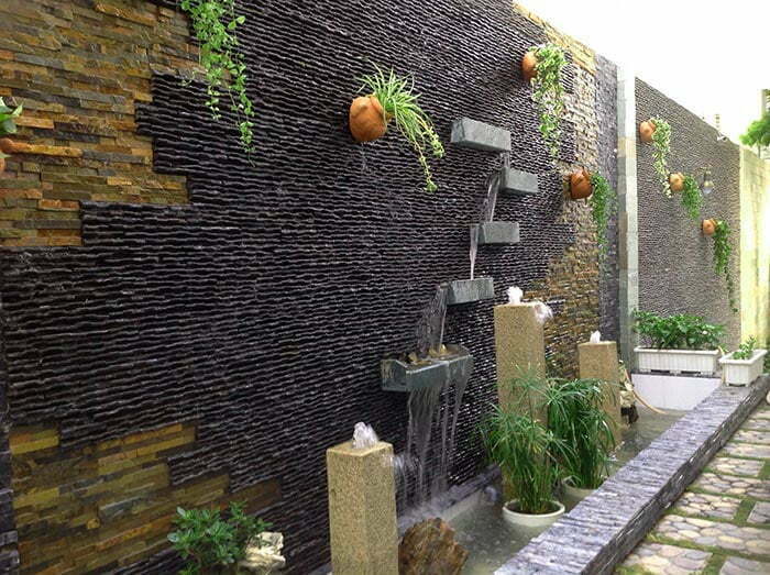 Hướng dẫn thiết kế tiểu cảnh thác nước trên tường đẹp độc lạ